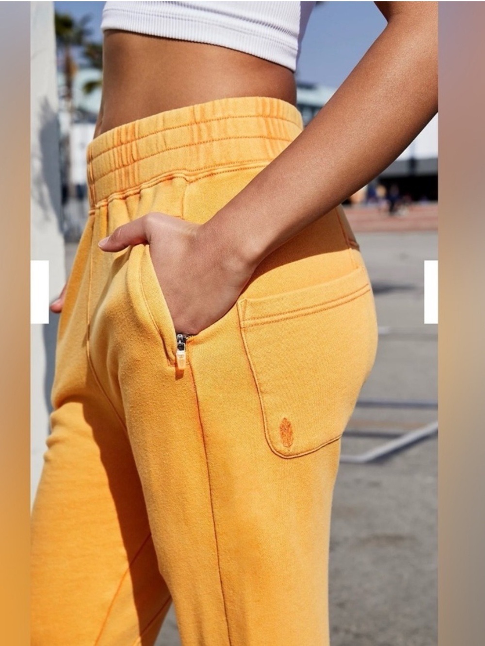 Free People Movement June Bug Joggers Neon Green Yellow Track Pants Size XS - Picture 11 of 13